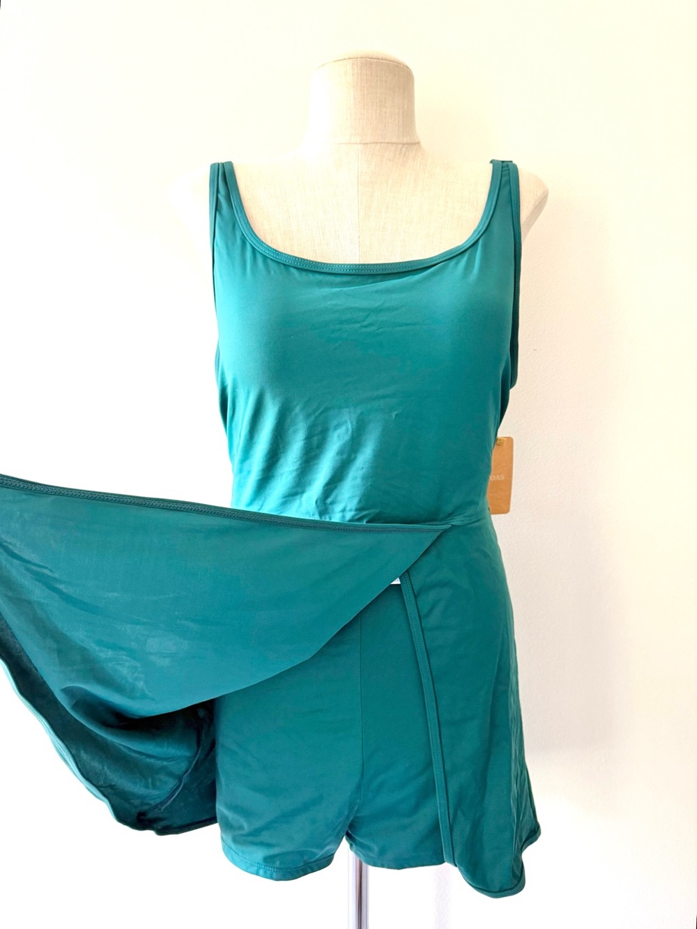 Rihoas Teal Green Swimdress with Built-In Shorts - Picture 4 of 12